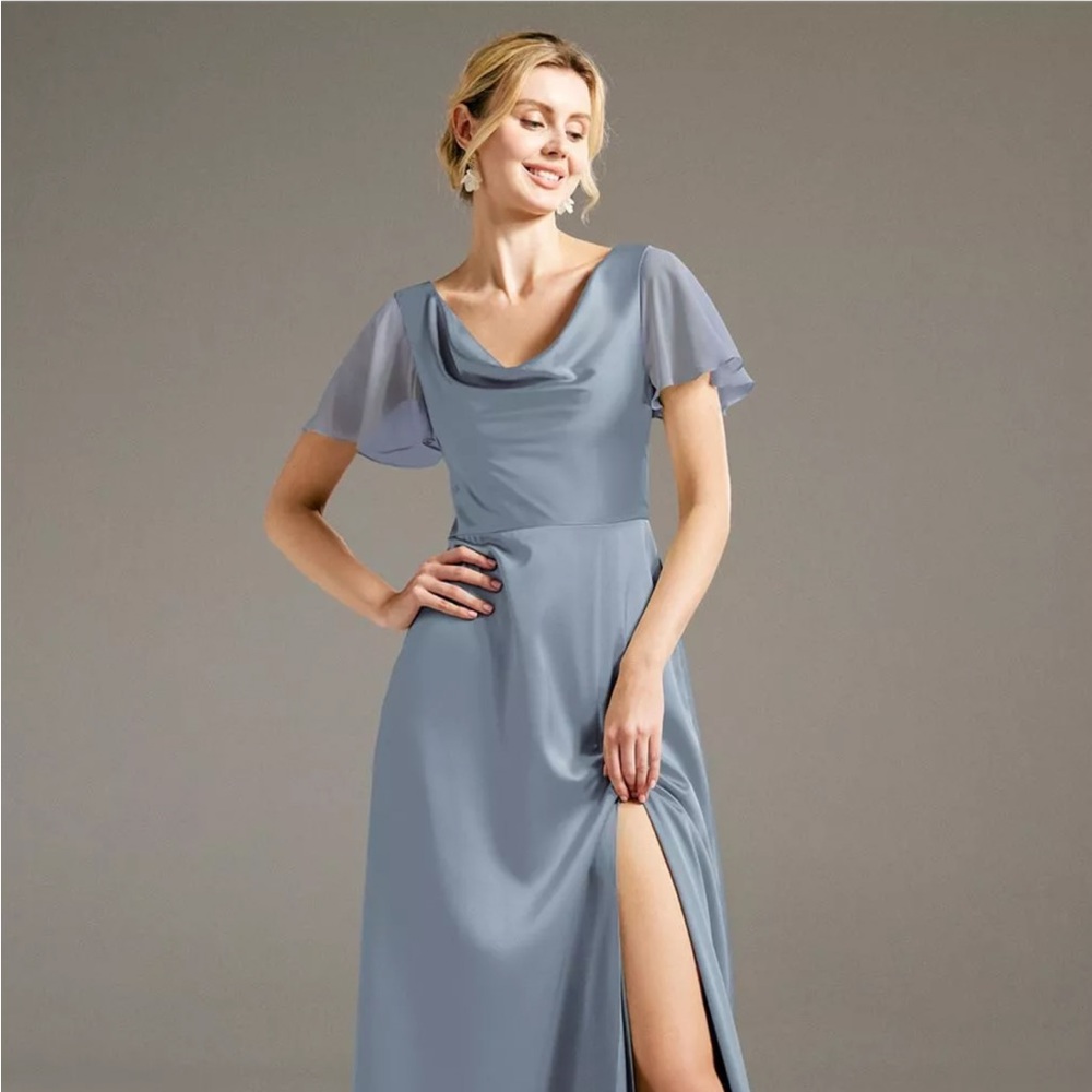 AW Bridal Linn Dress in Dusty Blue